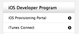 iOS developer portal